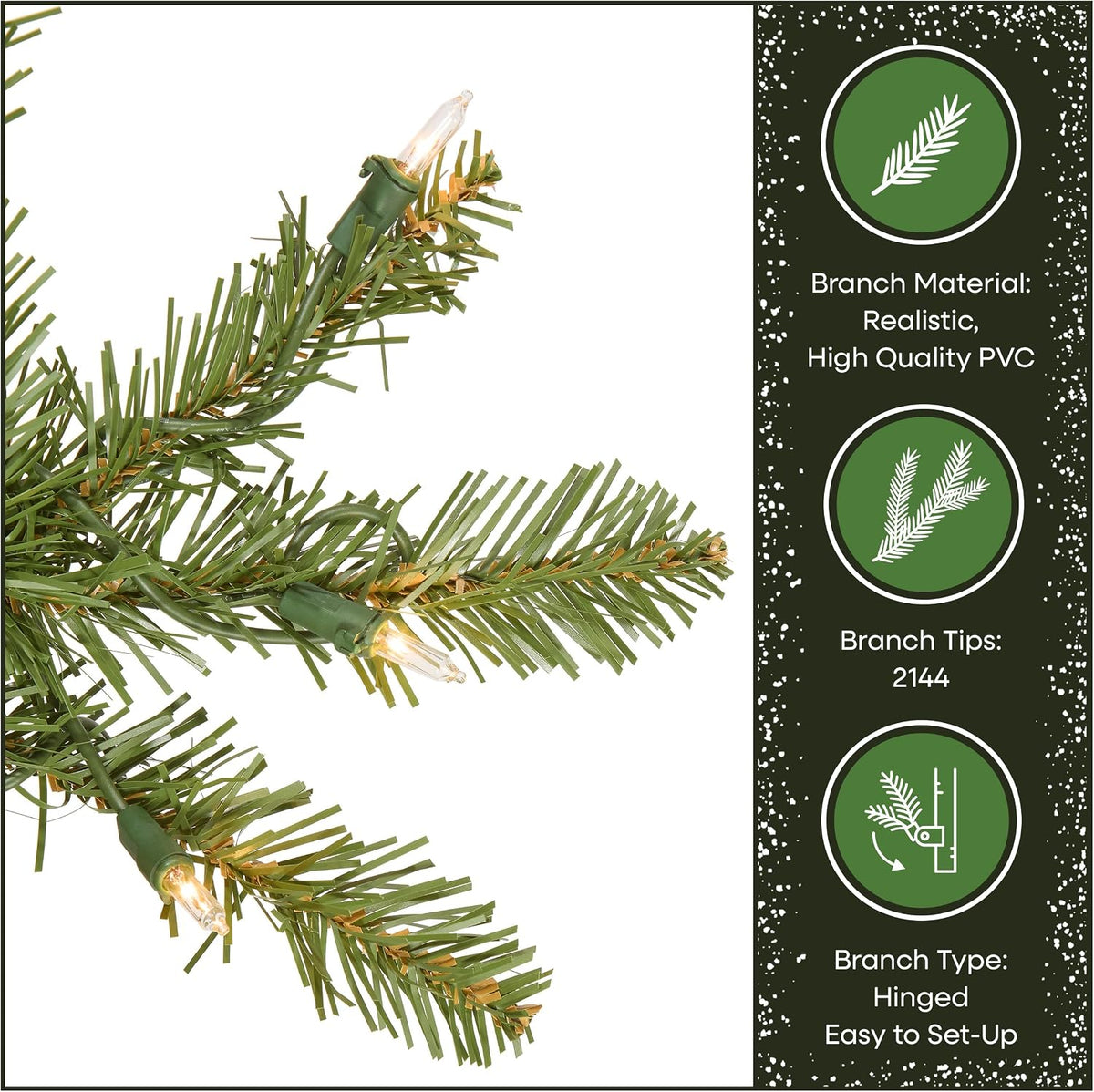 national tree company 7ft pre-lit dunhill fir artificial on a desk or shelf