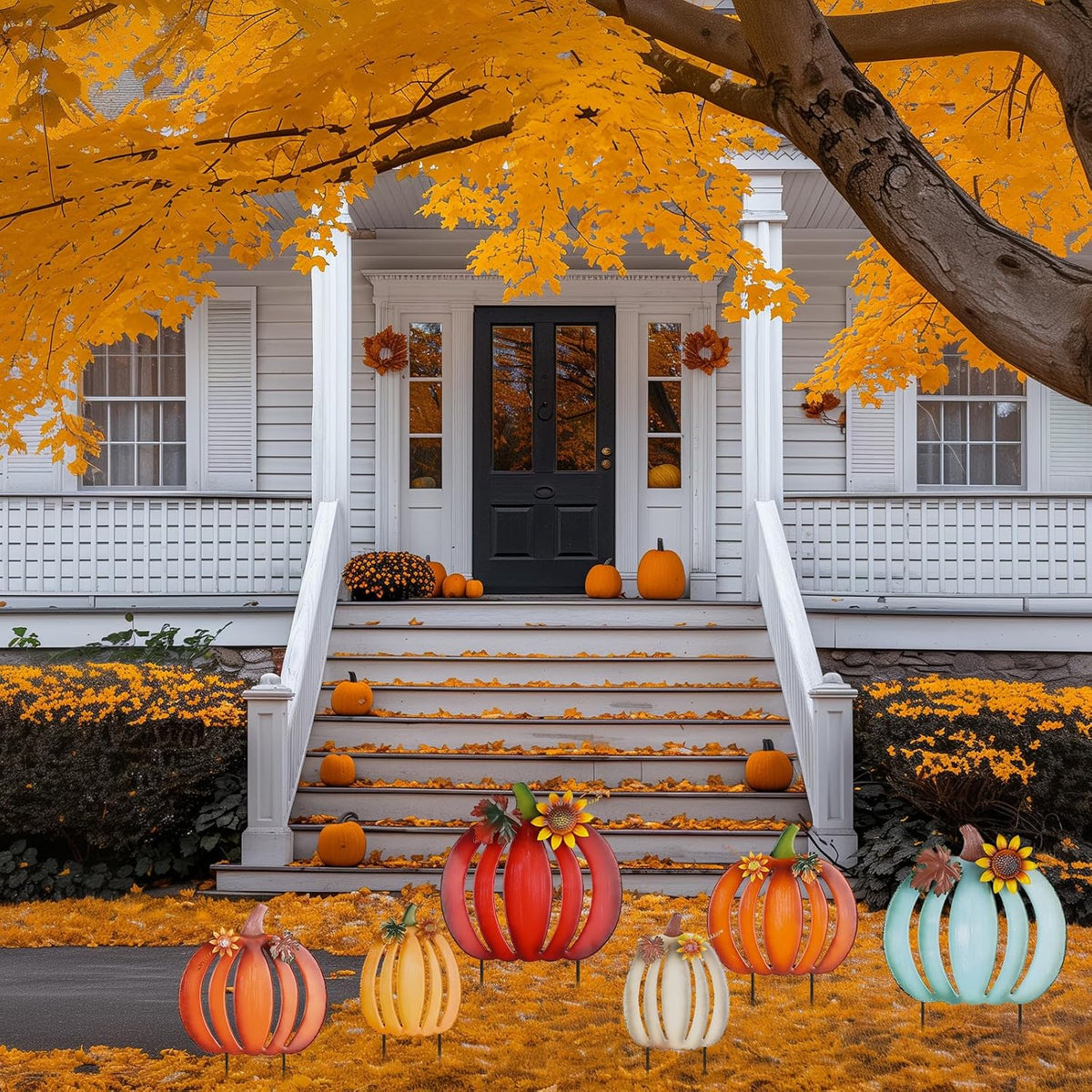 hogardeck Fall Decorations for Home Outdoor, 2 PCS 34" Decorative Garden...