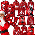 windyun 16 pcs christmas drawstring bag santa sack, main product view