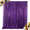 ShinyBeauty Purple Sequin Backdrop 10FTx10FT for Wedding - Shimmer Curtain for Birthday, Glitter Wall Background