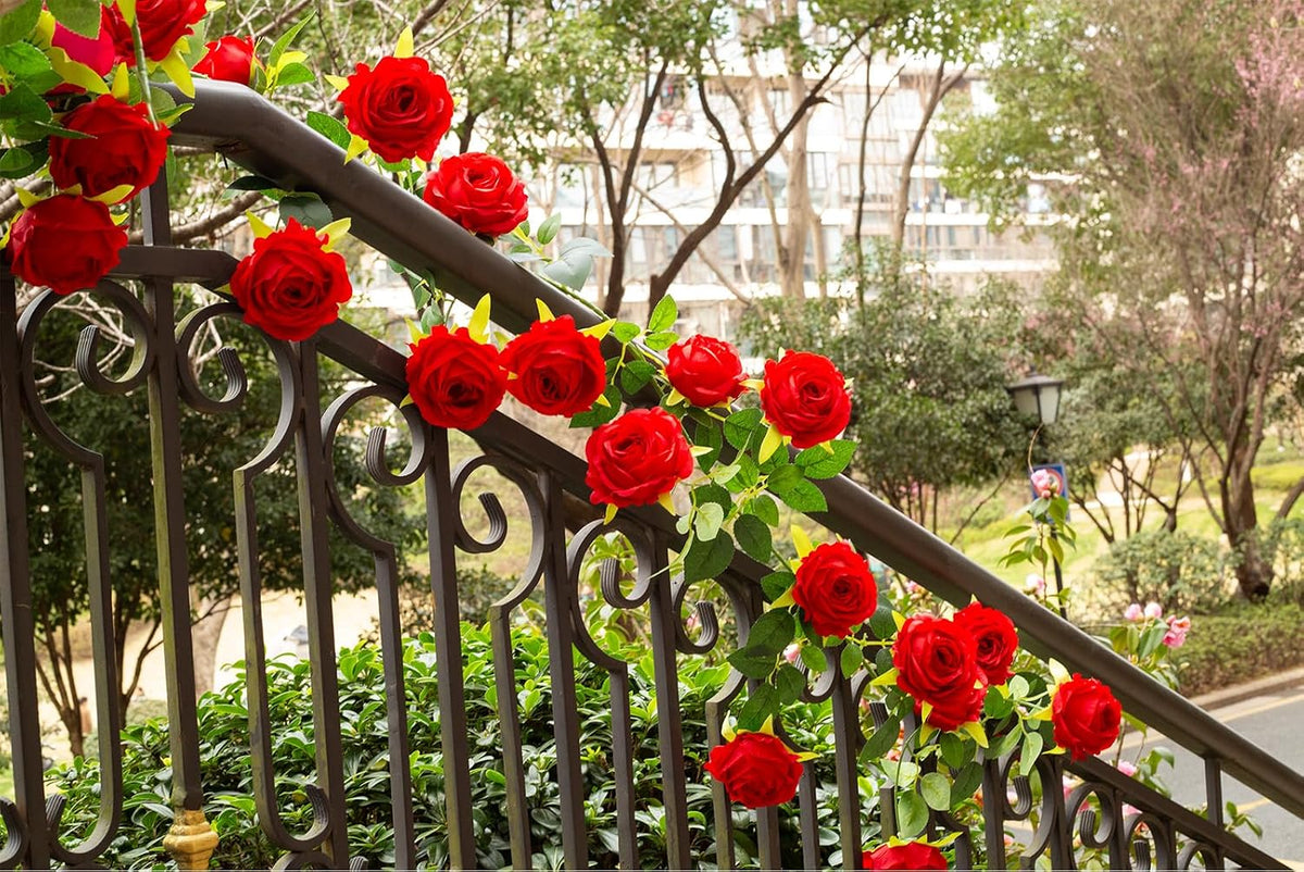 12ft bendable flower garland faux rose vine for, package contents