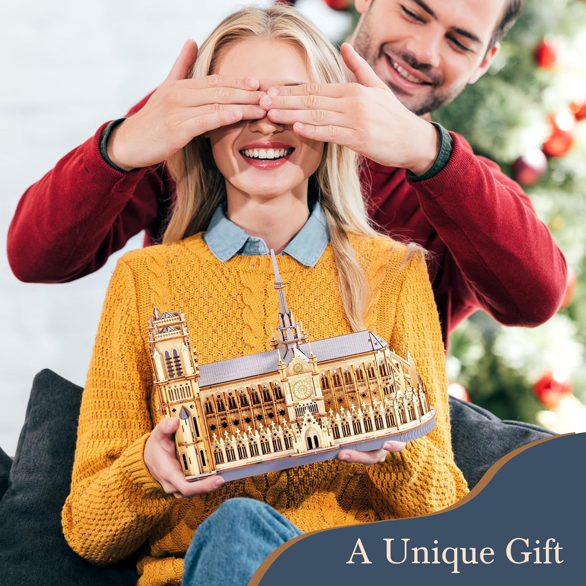 3d wooden puzzle for adults — notre dame, package contents