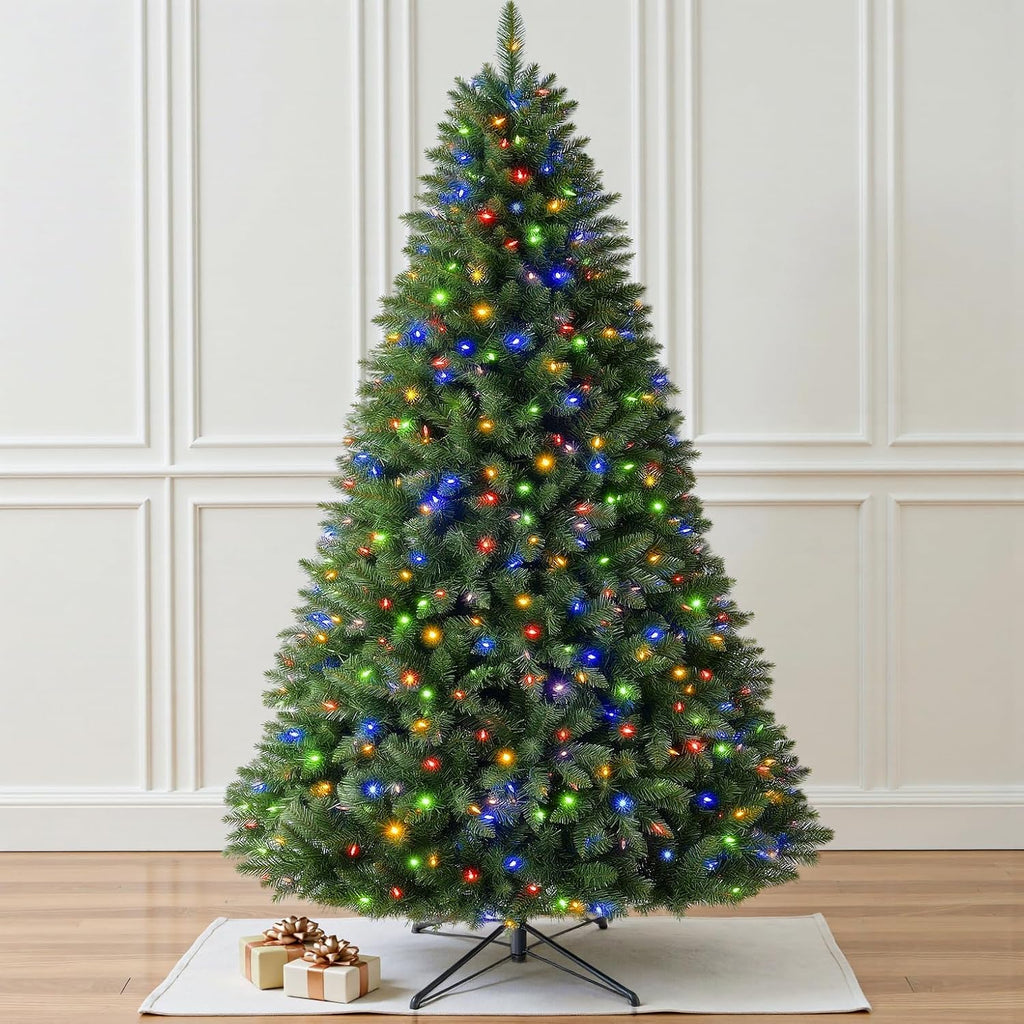 6 ft pre-lit christmas tree spruce with remote, package contents