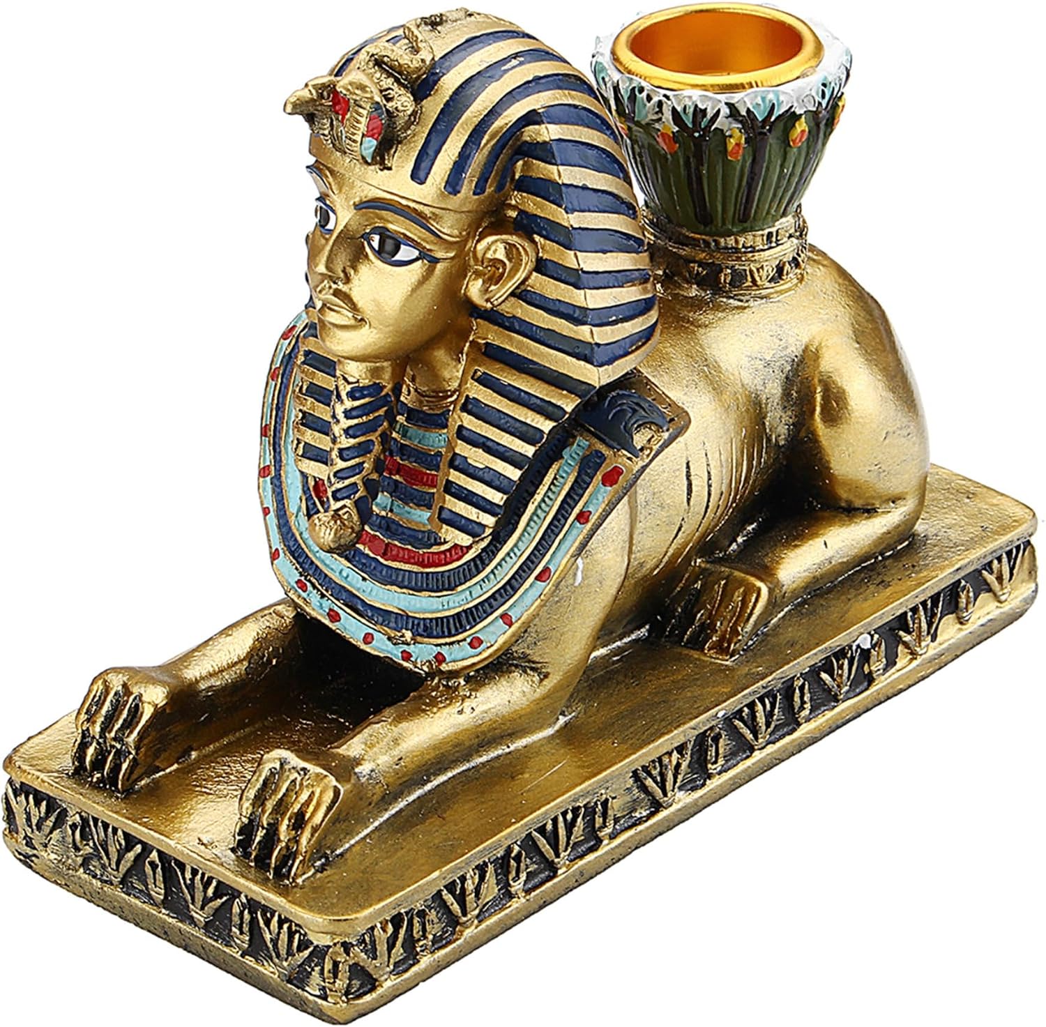 Egyptian Mythology Resin Candle Holder Anubis Goddess Sphinx Figurine (Sphinx)