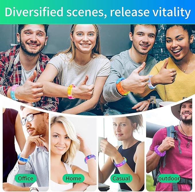 15Pcs Pop Bracelet, Party Favors for Kid, Pop Wrist Strap Fidget Toys Pack,Fidget Toys for Girils Boys, as Gifts for Easter Chrismas,Classroom Prizes for Students