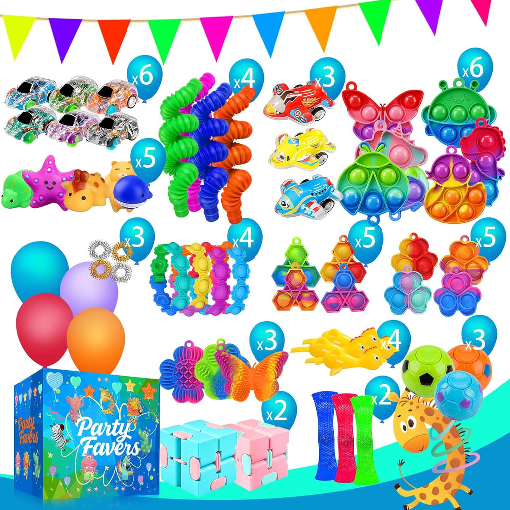 Party Favors for Kids 8-12 4-8, 240 Pack Fidget Toys for Adults, Christmas Stocking Stuffers Goodie Bags School Classroom Prizes, Birthday Gifts for Teen Boys Girls, Stress Relief Sensory Toy Bulk