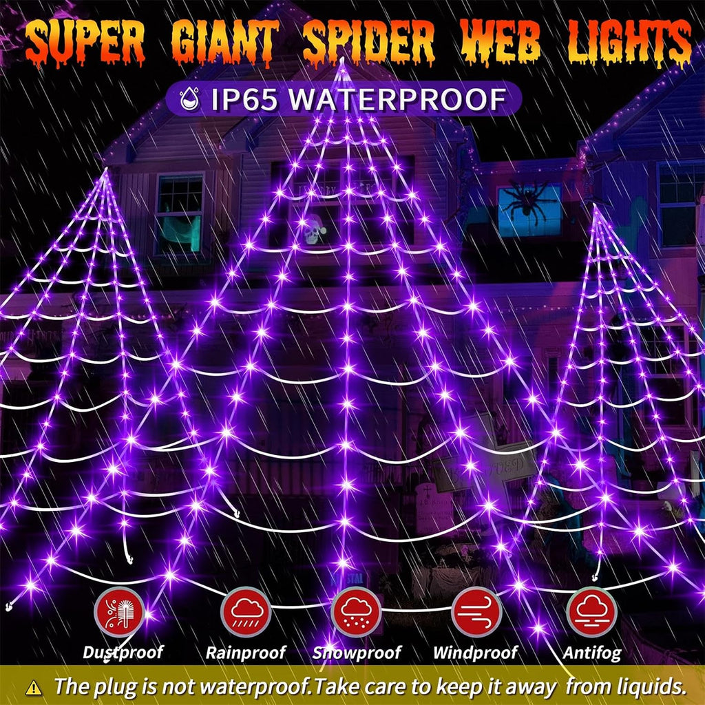halloween decorations outdoor, 200 led halloween giant spider on a desk or shelf