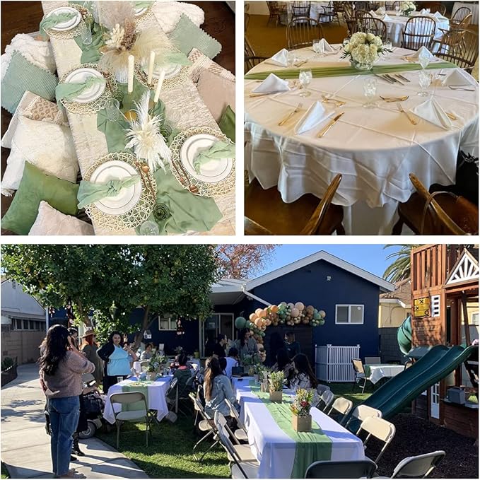 Sage Arch Drapes for Wedding Arch Draping Fabric Sheer Backdrop Curtain for Ceremony Bridal Party Decor 6 Yards 19Ft Length x 28" Width 1 Panel