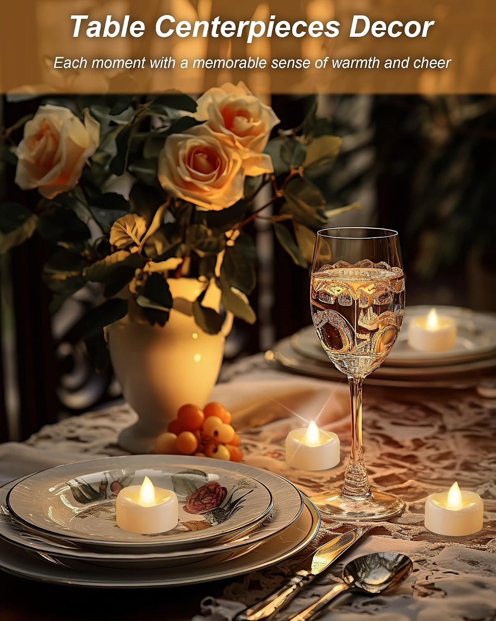 BEICHI Flameless Candles, 12/24/50/100/150 Pack Tea Lights Battery Operated, No Flickering Votive Candles LED Tea Lights for Halloween Christmas Wedding Home (24 Pack, Warm White)