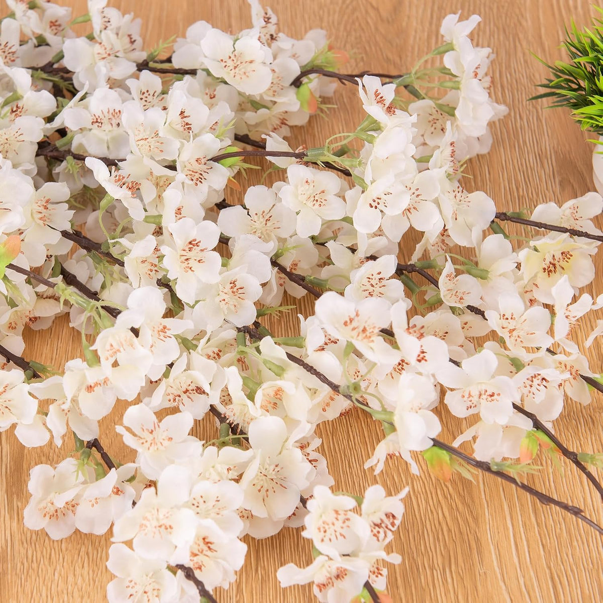 inxugao artificial cherry blossom branches decor 6 pcs, close-up detail