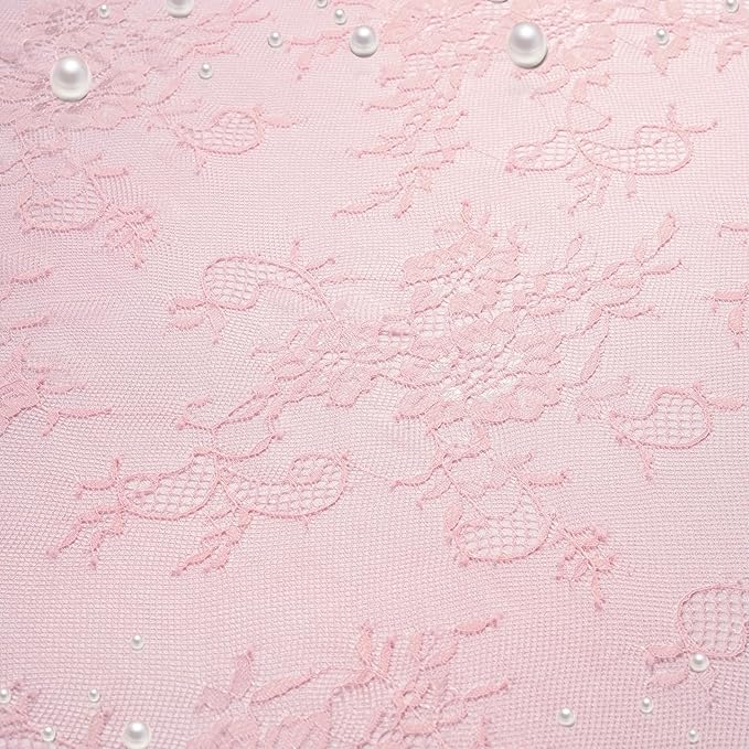 LuoluoHouse Pink Lace Table Cloth 60x120inch 2Pcs for Decorations Wedding Baby Shower