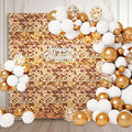 24PCS Champagne Shimmer Wall Backdrop, Laser Square Sequin Photo Backdrops Panel, Glitter Wall Background for Birthdays, Weddings, Christmas, Engagements, Disco Bachelorette Party Decoration (4FTx6FT)