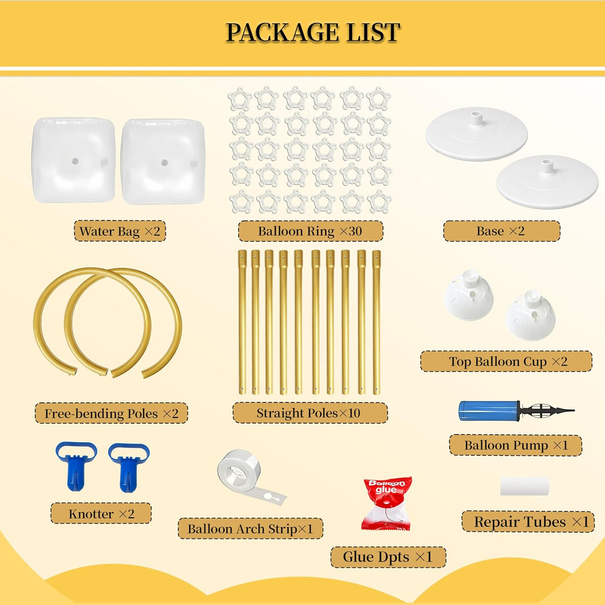 balloon arch kit,adjustable 8.2ft & 6ft half balloon, close-up detail