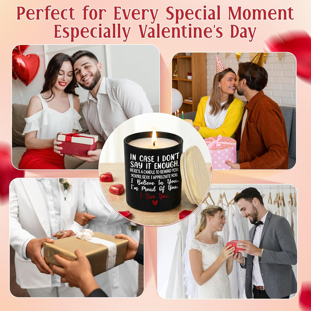 TEEZWONDER Anniversary Wedding Gifts for Women Men - Long Lasting Vanilla Lavender Candle 10 Oz - Romantic Gifts for Him Her Girlfriend Boyfriend, Birthday Gift Ideas