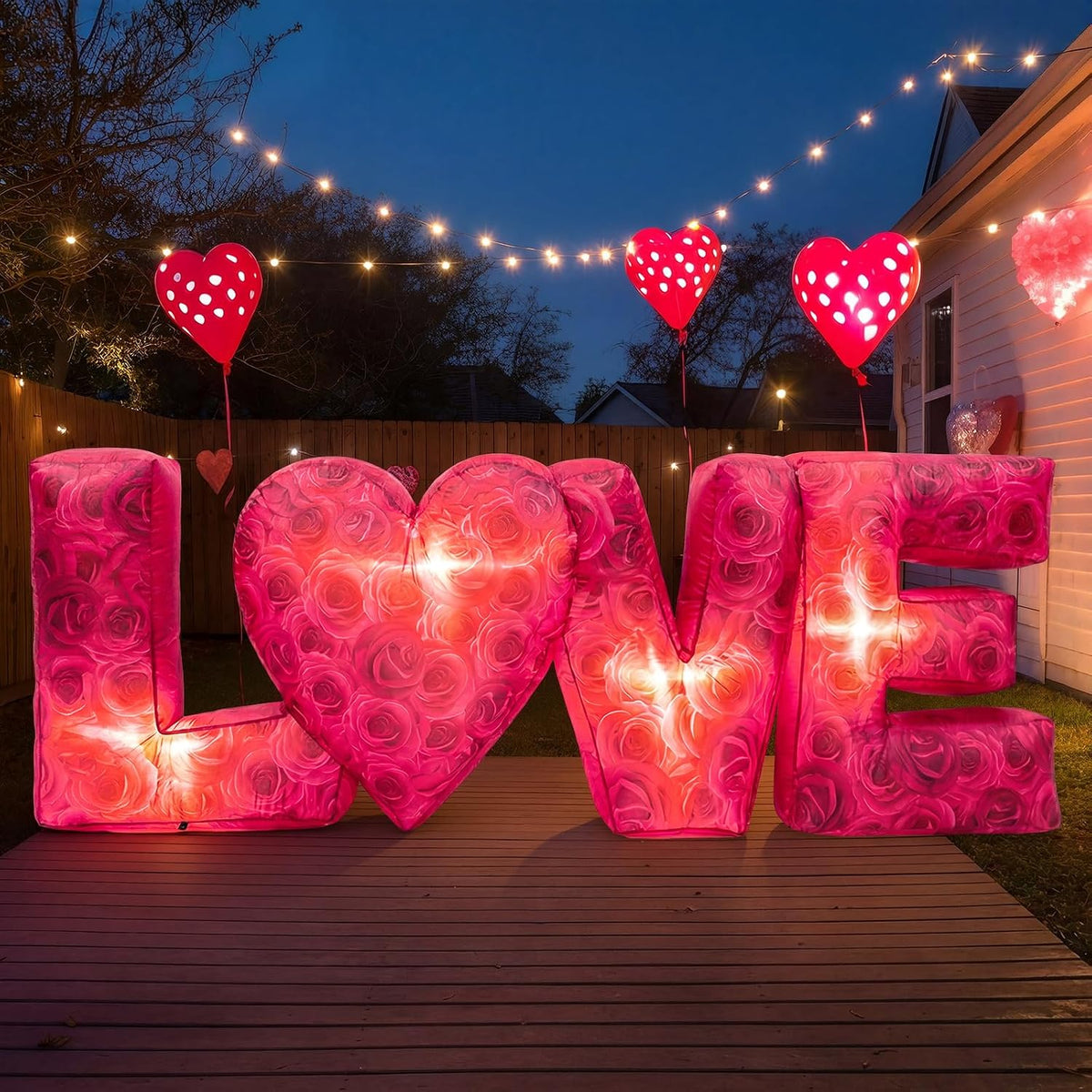 kosiz 9 ft long valentine's day inflatable outdoor, main product view