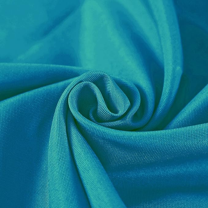 Rectangle Tablecloth 90x156 inch Washable Polyester Fabric Table Cloth for Wedding Party Dining Banquet Decoration（90x156, Caribbean Blue）