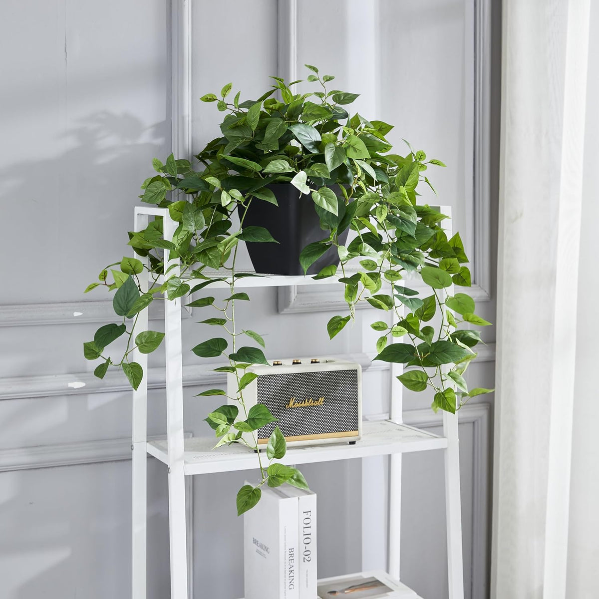 365 Blooming Decor Realistic Artificial Potted Pothos Ivy Plant(Devil's I...