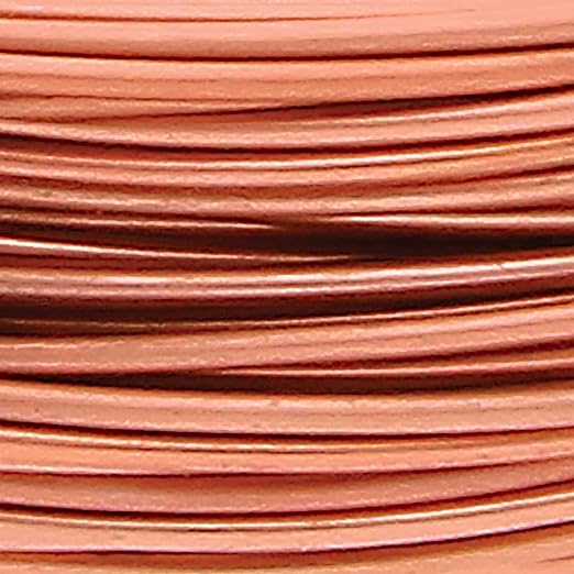 The Beadsmith Wire Elements Craft Wire – Tarnish Resistant, Soft Temper, Round, Copper Color – 0.32mm, 28 Gauge, 40 Yard Spool – Jewelry Making, Wire Wrapping, Floral, & Other DIY Crafts