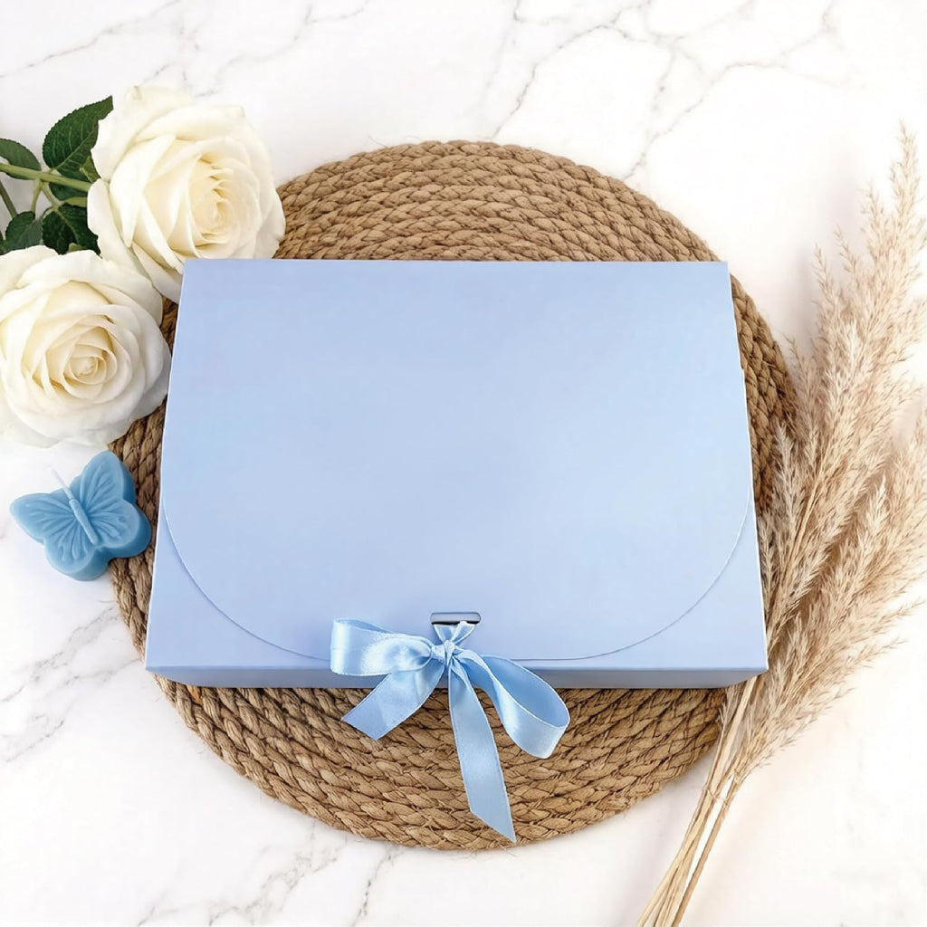 PartyGifts&beyond Gift Boxes with Lids for Presents 10 Pack Bridesmaid Proposal Boxes for Wedding,Engagements,Bridal Shower,Party Gift(Light Blue)