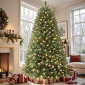 shareconn 7ft prelit artificial classic spruce christmas tree, main product view