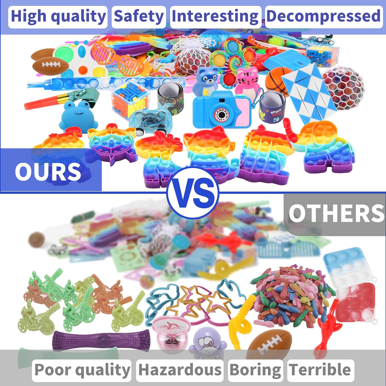 1000 Pcs Party Favors for Kids, Fidget Toys Bulk, Birthday Gift Toys, Fidgets Stocking Stuffers, Treasure Box Birthday Party, Goodie Bag Stuffers, Carnival Prizes, Pinata Filler Stuffers for Classroom