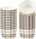 Panificio 10 Ounce Cupcake Wrappers, 200 Scalloped Baking Cups - Oven-Ready, Greaseproof, Plaid Paper Cupcake Liners, Disposable, For Birthdays, Baby Showers, Or Weddings - Restaurantware