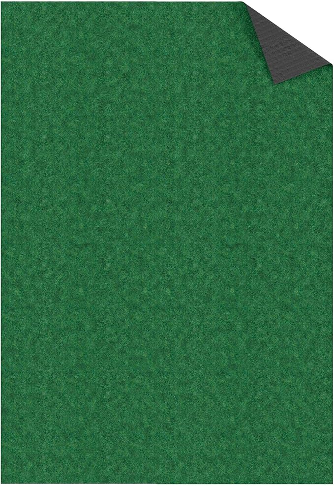 Ottomanson 6'6" x 18' Hallway Runner with Scraper Pile - Extra Durable Non-Slip Rug Mat for Indoor & Outdoor Use - Ideal for Kitchen, Entryway & Garage - High-Traffic Carpet, Green