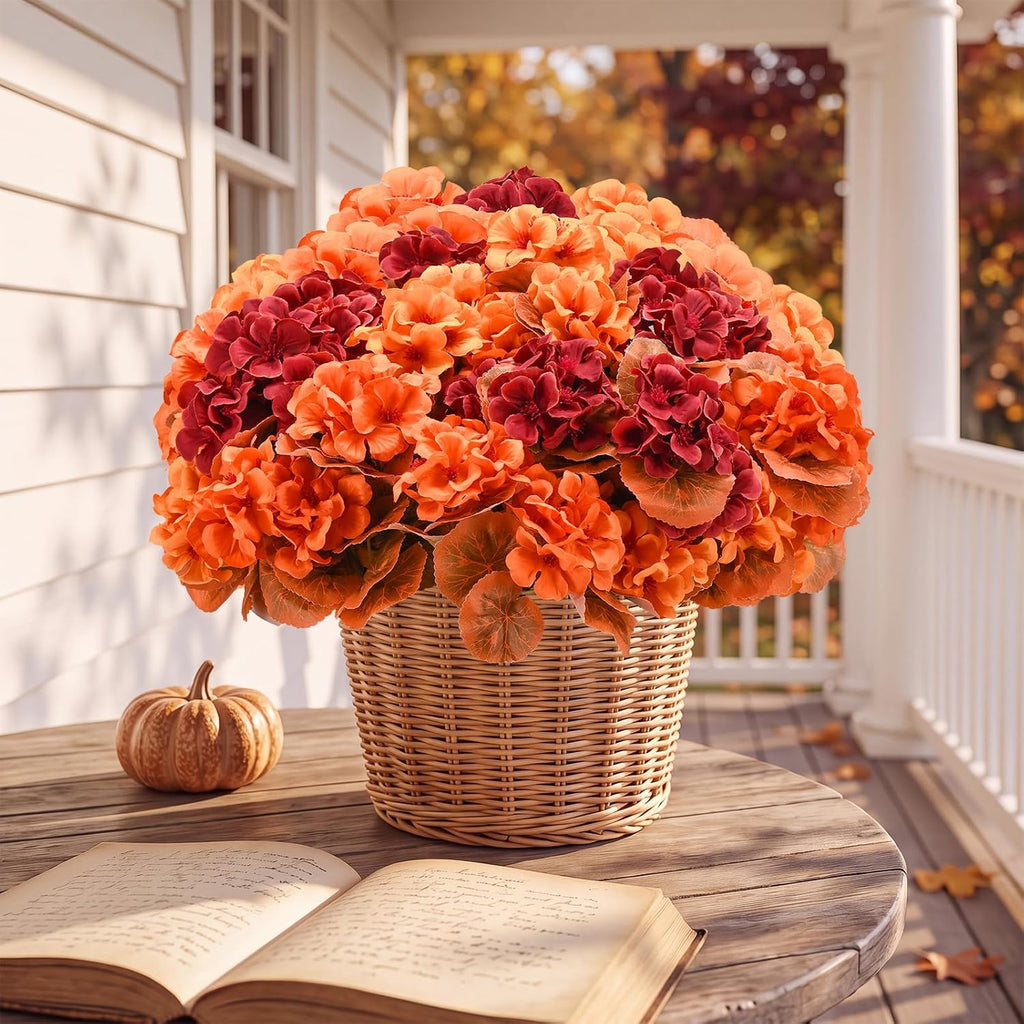fall artificial flowers for outdoors uv resistant, faux, package contents