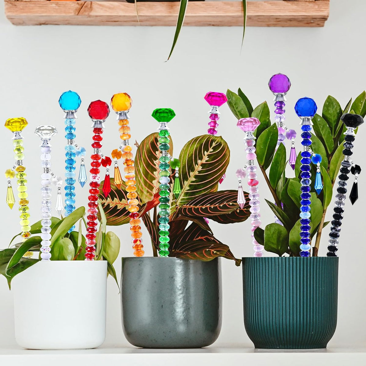 Exway 247 PCS DIY Fairy Wand Beaded Garden Stake Kits with Assortment Large H...