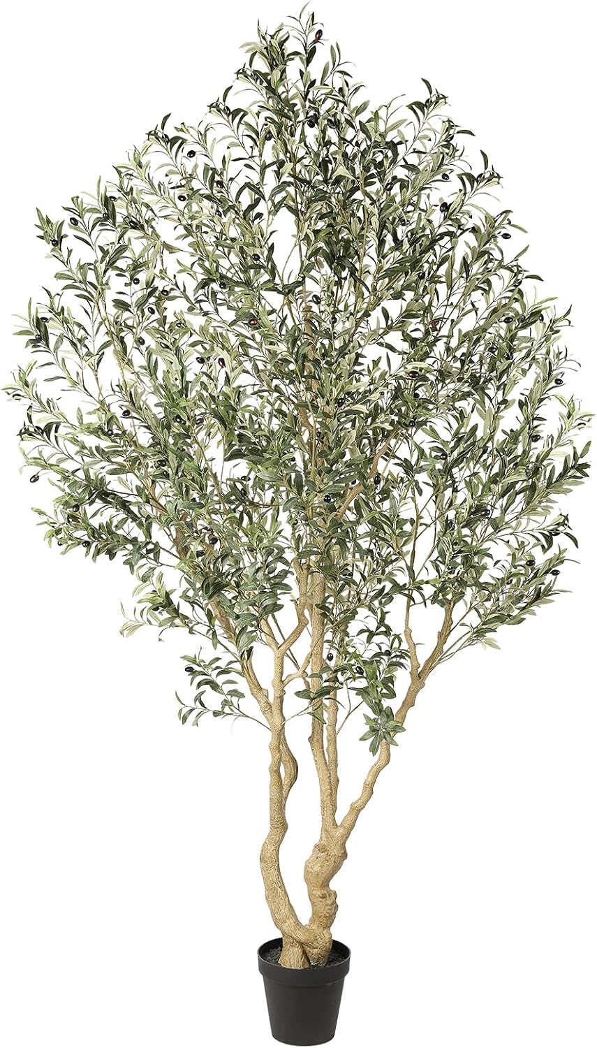 realead large artificial olive tree 8ft with thick, main product view