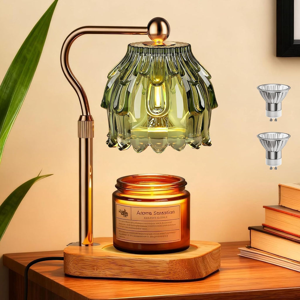 Candle Warmer Lamp with Timer Dimmer - Birthday Gift for Women Mom, Electric Wax Melter Warmer Adjustable Height for Jar Candles Housing Warming Home Decor