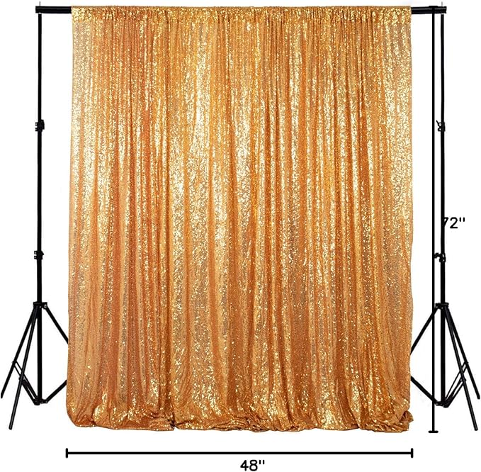 ShiDianYi 4FTX6FT-Gold-SEQUIN Photo Backdrop,Party/Prom Photography Background,Wedding Photo Booth (Gold)