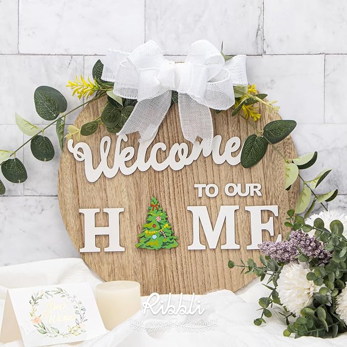 Ribbli White Burlap Wired Ribbon,1-1/2 Inch x 10 Yard,Cross Royal Burlap Wired Edge Ribbon for Big Bow,Wreath,Tree Decoration,Outdoor Decoration