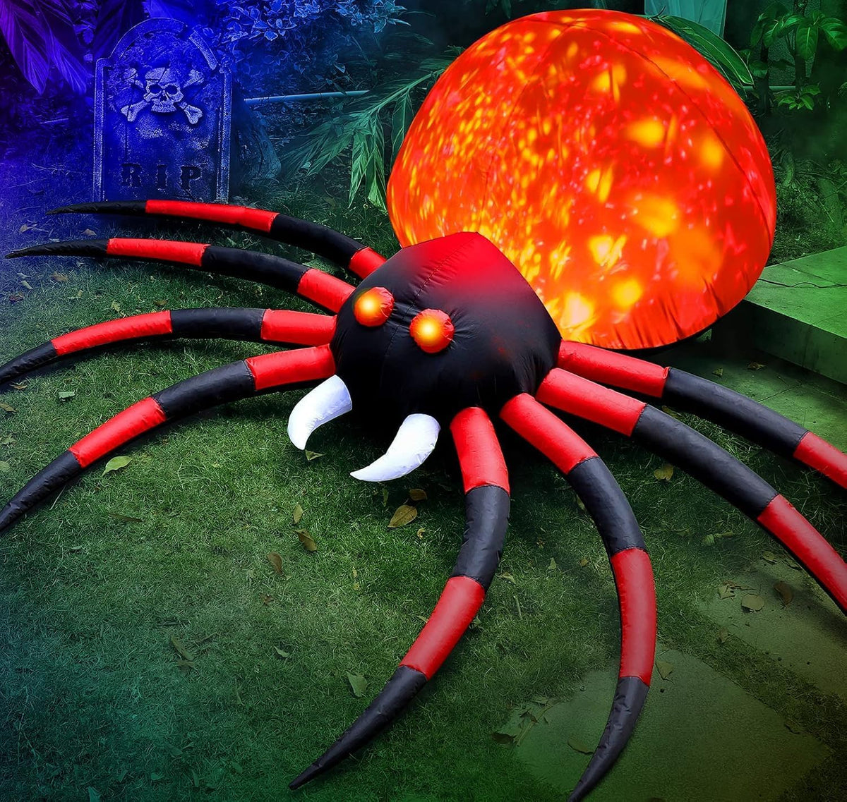 8 ft halloween inflatable spider outdoor yard decor, main product view