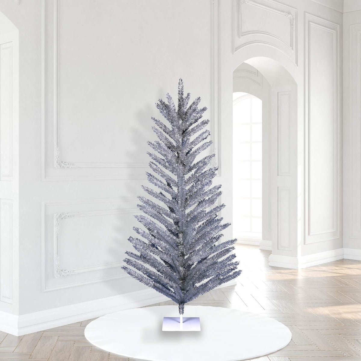 vickerman 7' vintage aluminum artificial christmas tree, package contents