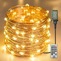 Plug-in Fairy Lights, 66 Ft 200 LED String Light with Remote, 8 Modes, Timer and Dimming Twinkle Lights for Indoor, Bedroom, Party, Decoration, Holiday, Warm White