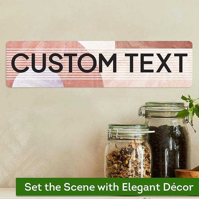 Custom Sign, Custom Street Sign, 11 Font Colors, 13 Font Styles, 4 Hole Options, 22 Sizes, 3x12 Inches, Rust Free DiBound, Fade Resistant, Made in USA by My Sign Center (Mid-Century Modern 1)