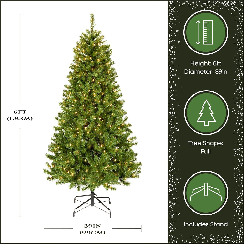 national tree company 6ft pre-lit north valley spruce, side view