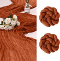 2 Pack Cheesecloth Table Runner 10Ft Christmas Gauze Boho Table Runners for Wedding Decor Bridal Shower Decorations(35" x 120")