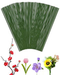 100 PCS 18 Gauge Green Floral Wire Stems for Artificial Flower Making,Flexible Paddle Wires for Crafts Christmas Wreaths Tree,Garland and Floral Arrangements,Florist Wire,Flower Wires for Crafts