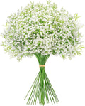 Babys Breath Artificial Flowers, Real Touch Babys Breath Flowers Artificial Bulk for Wedding Decor, White Fake Flowers for Party Home Garden Decor (24, White)