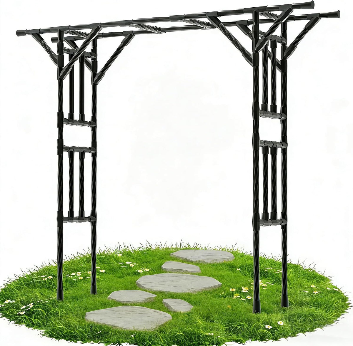 garden arch trellis 106.3"l*106.3"h sturdy & rustproof large, main product view