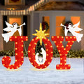 lighted joy christmas yard outdoor decoration 22.5in large, main product view