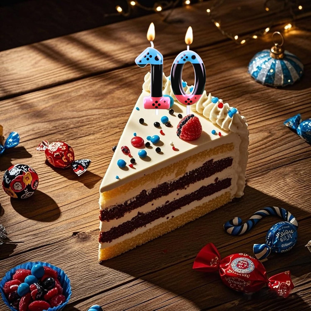 Gaming Candle,Level 12 Number Birthday Cake Candles,12 Birthday Decorations for Boys,12th Birthday Candle Gamepad Birthday Candles,Video Game Controller Themed Kids Birthday Party Supplies (Number 12)