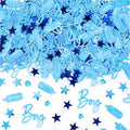 MARFOREVER Blue Confetti, Baby Shower Decorations Glitter Boy Table Confetti Sprinkle Gender Reveal Scatter for Gender Reveal Birthday Party Decorations