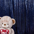JYFLZQ Navy Blue Sequin Backdrop Curtains 7ft x 7ft 1 Panel Glitter Photo Booth Backdrops Sparkly Photography Background Drapes for Parties Wedding Bridal Showers