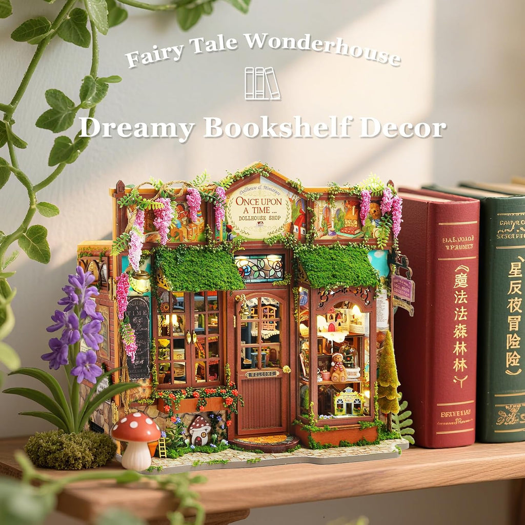 miniature house kit, dollhouse kit, miniature kit, diy shown in use