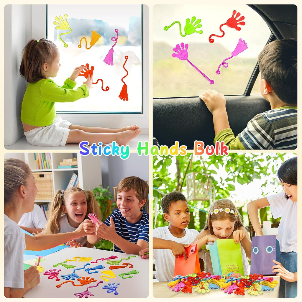 Sticky Hands Bulk 30 PCS Party Favors for Kids 4-8,8-12 Year Stretchy Sticky Hand Feet Goodie Bags Stuffers for Kids Classroom Prizes Back to Schoo Gifts for Student Birthday Trinkets Slap Hand