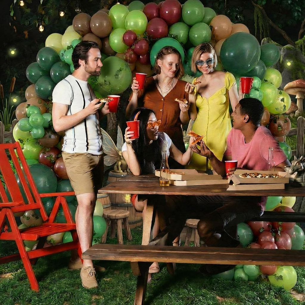 green balloon arch kit 18 12 5 inch showing dimensions