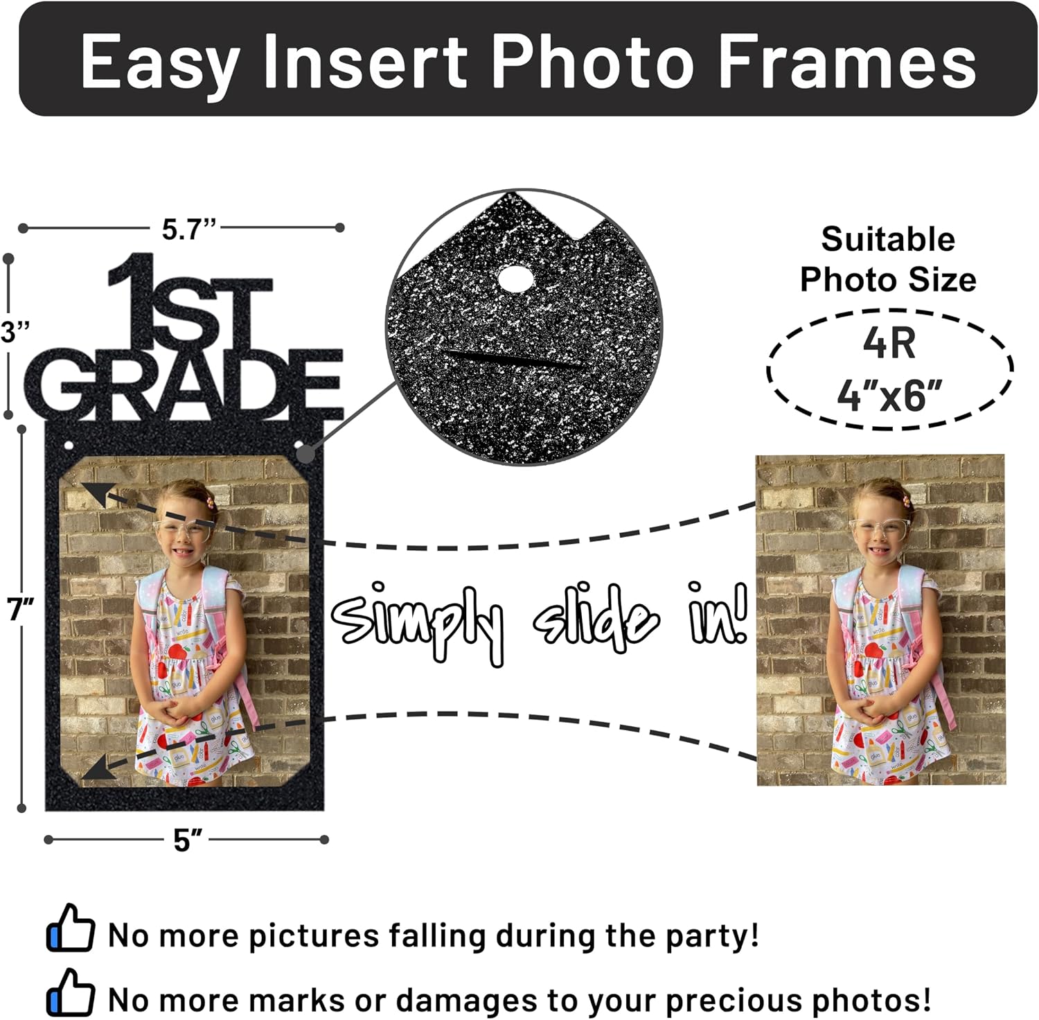 PartyHooman Graduation Photo Banner K-12, Kindergarten to 12th Grade for Middle/Junior, High/Senior Graduation Decorations 2026 | Class of 2026 Party Decorations |Pictures Party Supplies (Pre-strung)